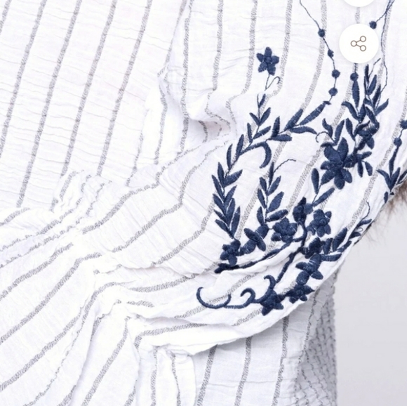 XCVI Striped Off the Shoulder Top - Picture 8 of 10